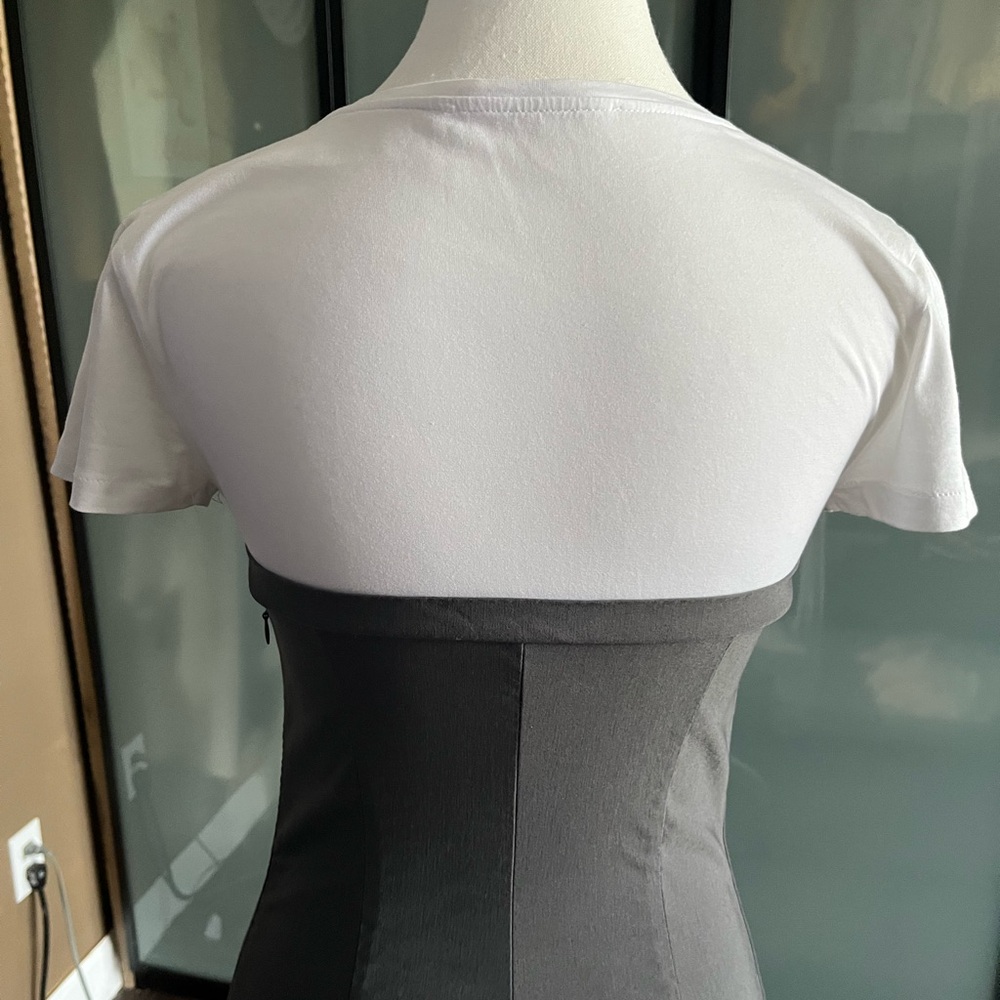 Chic Strapless like Gray and White Dress - Picture 5 of 8